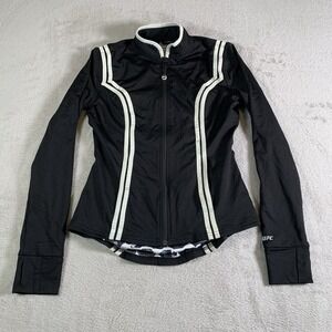UFC Jacket Womens Small Black White Ultimate Fighting Championship Track‎ Zip Up